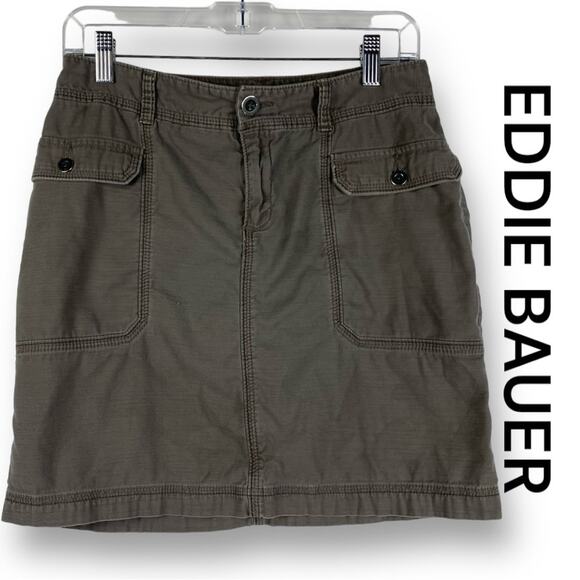 Eddie Bauer Dresses & Skirts - Eddie Bauer Cargo Skirt Mini Brown Womens Size 2